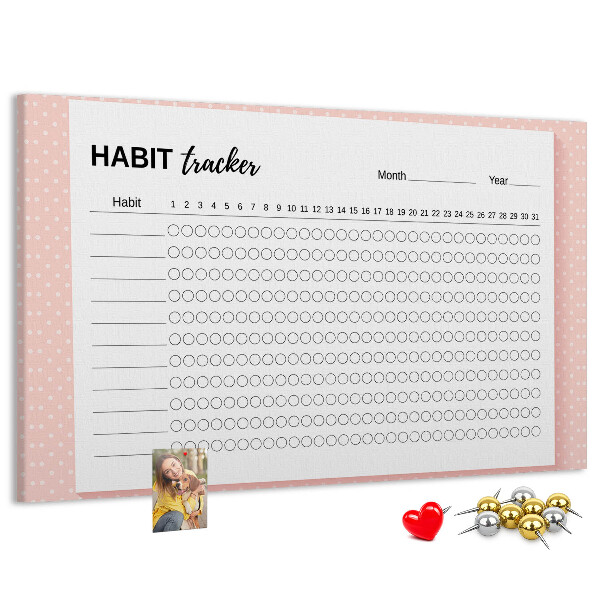 Cork board Habit tracker