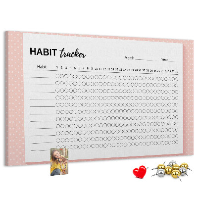 Cork board Habit tracker