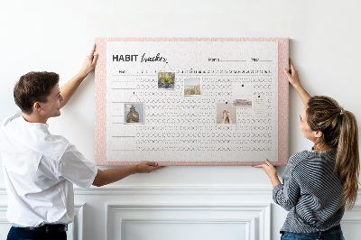 Cork board Habit tracker