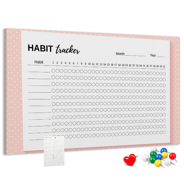 Cork board Habit tracker