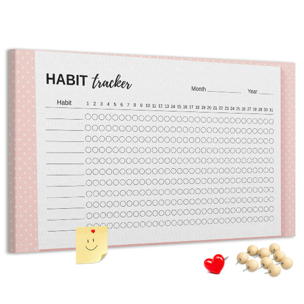 Cork board Habit tracker
