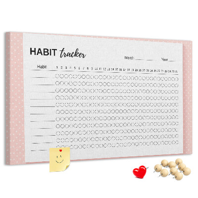 Cork board Habit tracker