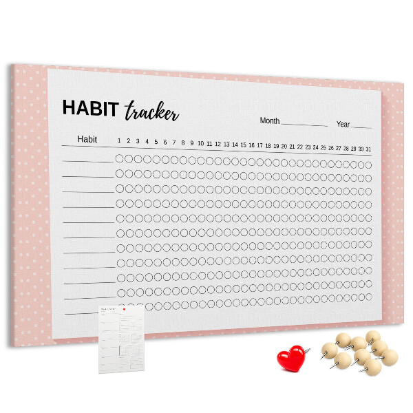 Cork board Habit tracker