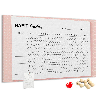 Cork board Habit tracker