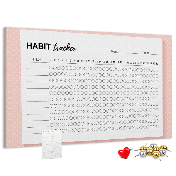 Cork board Habit tracker