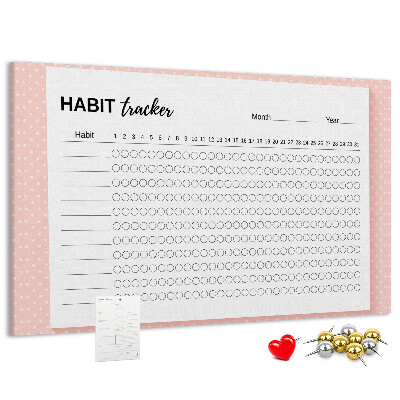 Cork board Habit tracker