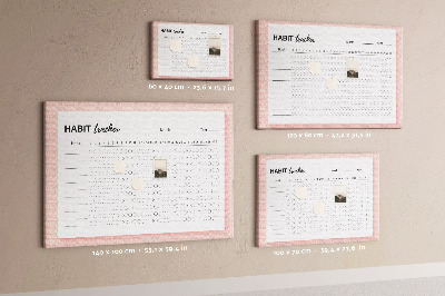 Cork board Habit tracker