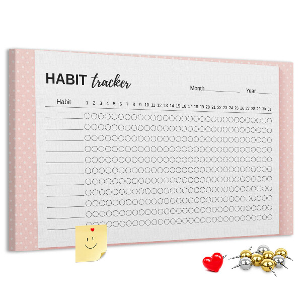 Cork board Habit tracker