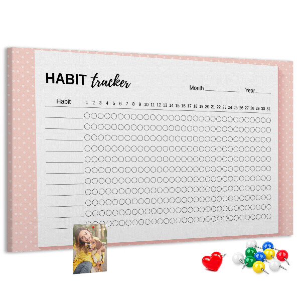 Cork board Habit tracker