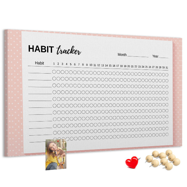 Cork board Habit tracker