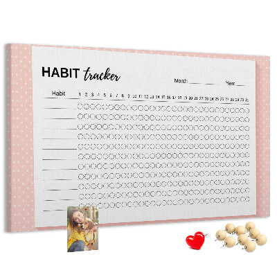 Cork board Habit tracker