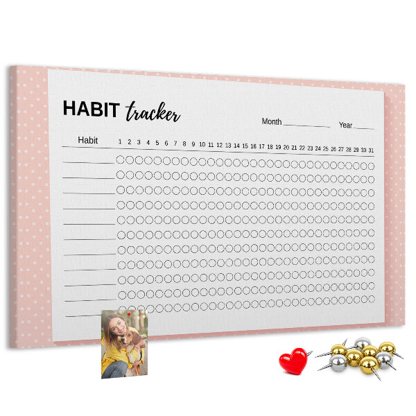 Cork board Habit tracker