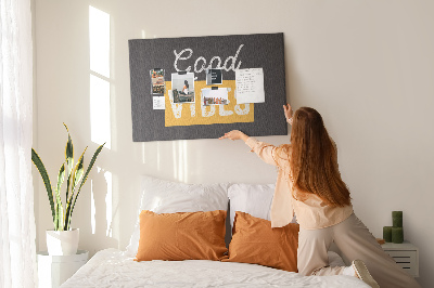 Cork display board Motivational quote