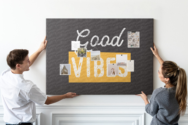 Cork display board Motivational quote