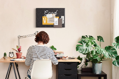 Cork display board Motivational quote