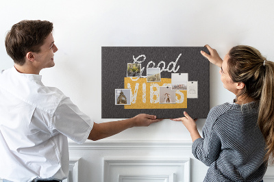 Cork display board Motivational quote