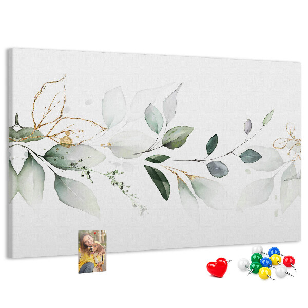 Cork board Abstract leaves