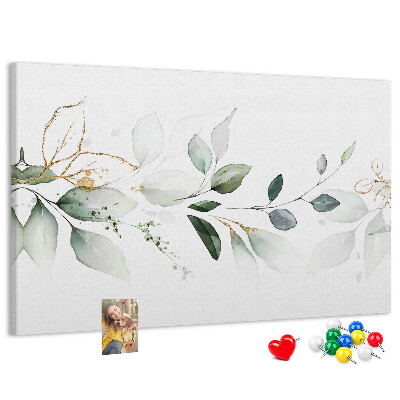 Cork board Abstract leaves
