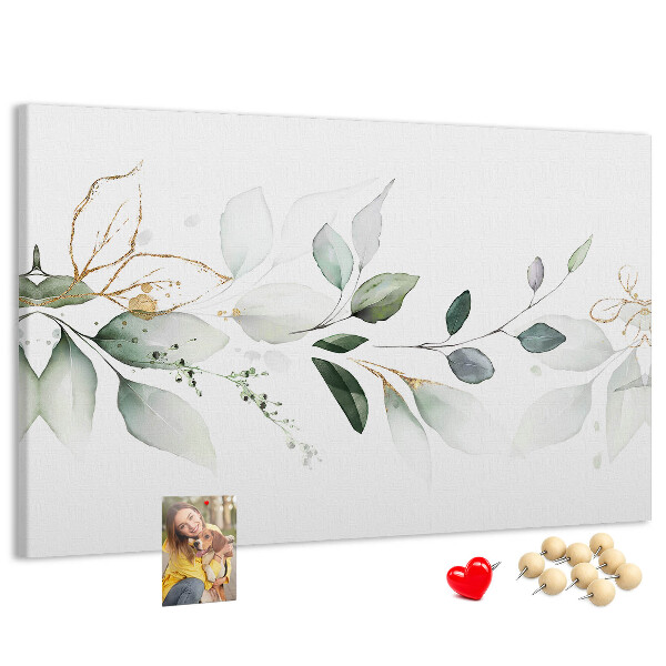 Cork board Abstract leaves