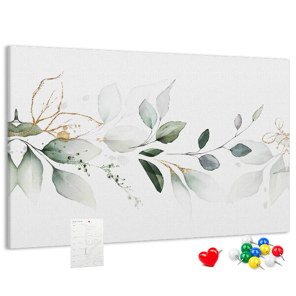 Cork board Abstract leaves
