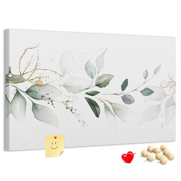 Cork board Abstract leaves