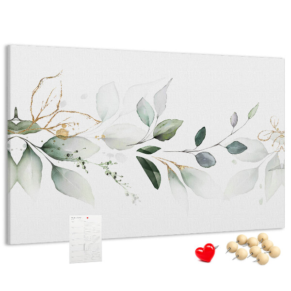 Cork board Abstract leaves