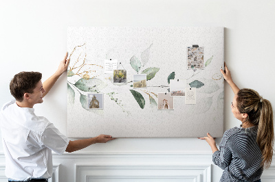 Cork board Abstract leaves