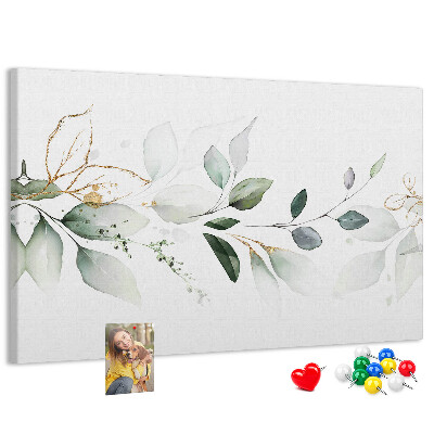 Cork board Abstract leaves
