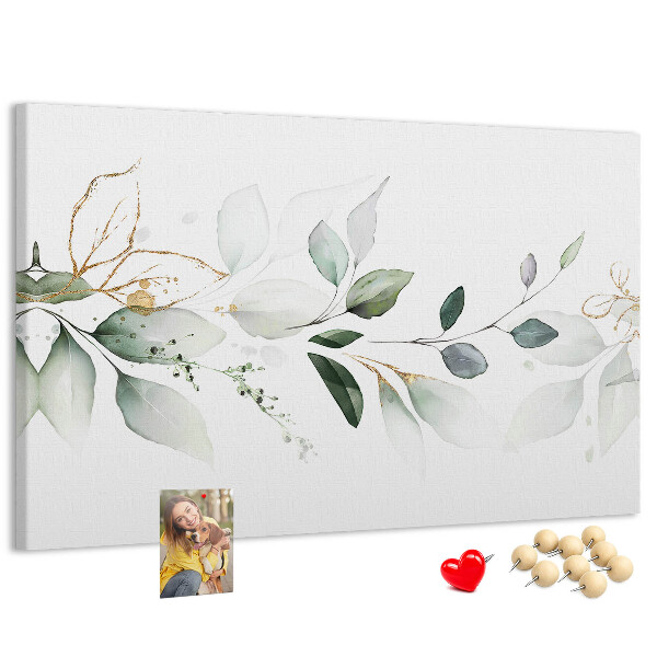 Cork board Abstract leaves
