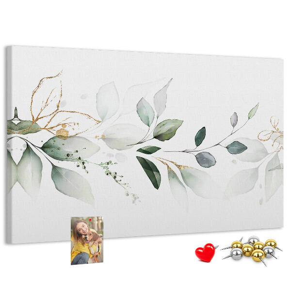 Cork board Abstract leaves