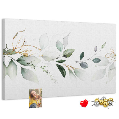 Cork board Abstract leaves