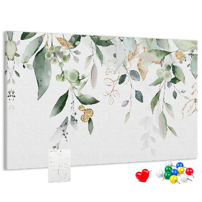 Cork display board Leaves nature plants