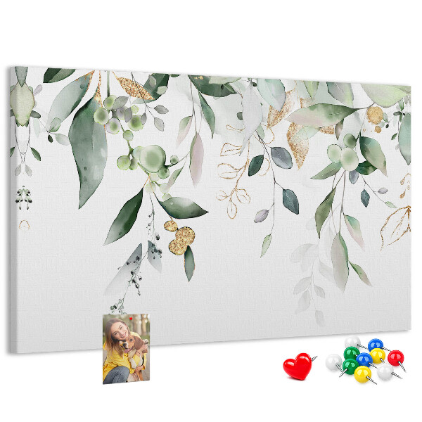 Cork display board Leaves nature plants
