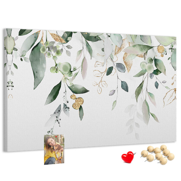 Cork display board Leaves nature plants