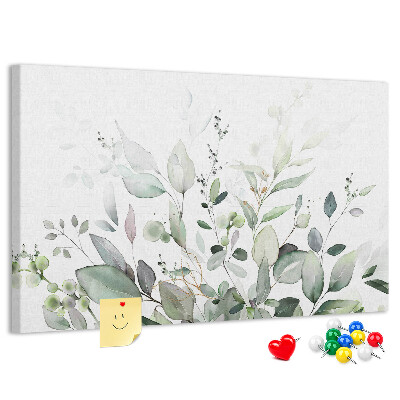 Cork memo board Plants leaves