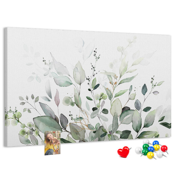 Cork memo board Plants leaves