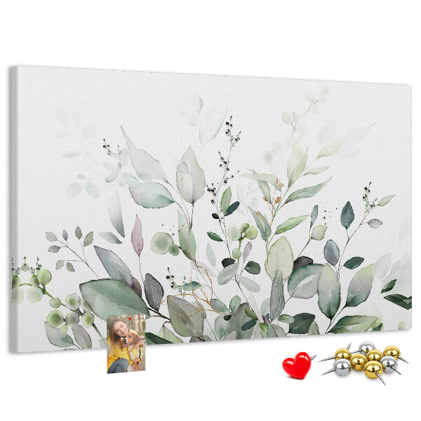 Cork memo board Plants leaves
