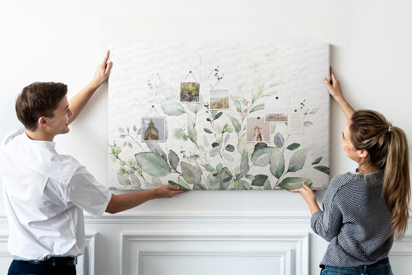 Cork memo board Plants leaves