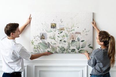 Cork memo board Plants leaves