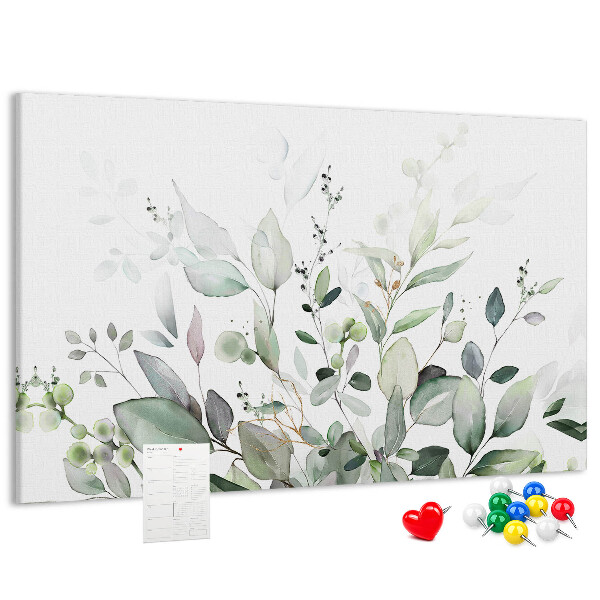 Cork memo board Plants leaves