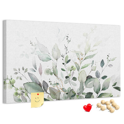 Cork memo board Plants leaves