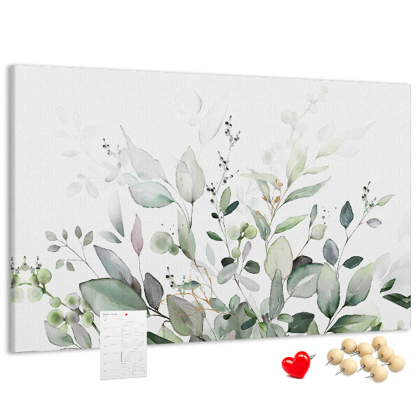 Cork memo board Plants leaves