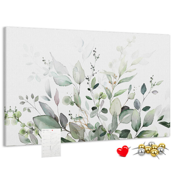 Cork memo board Plants leaves