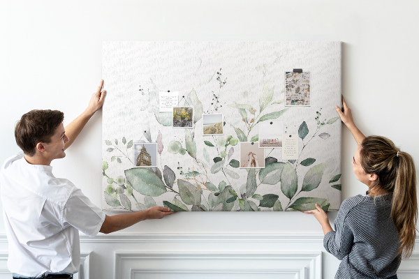Cork memo board Plants leaves
