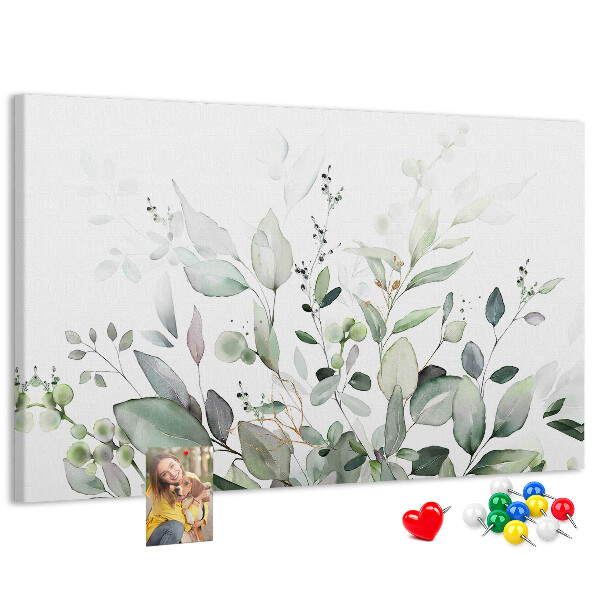 Cork memo board Plants leaves