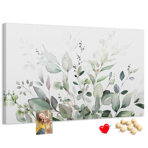 Cork memo board Plants leaves