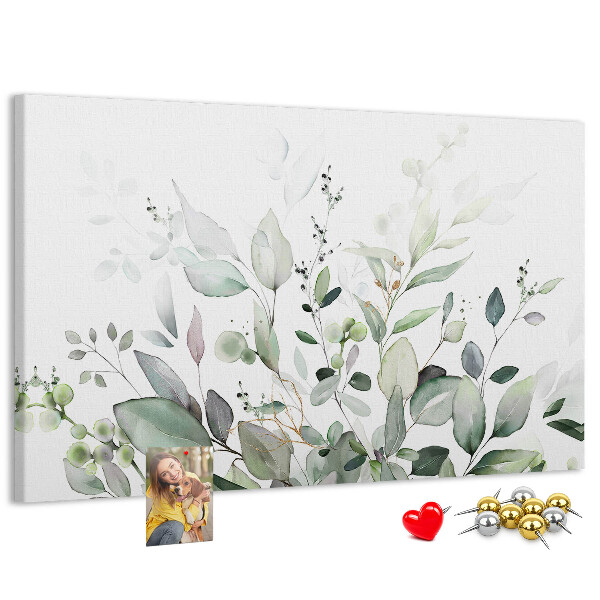 Cork memo board Plants leaves