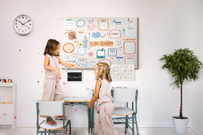 Cork board Colorful vision board