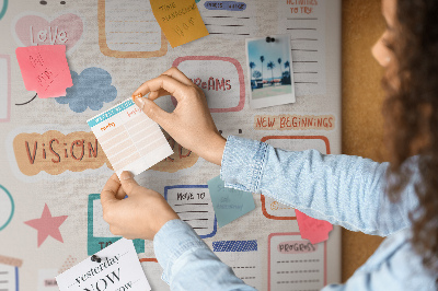 Cork board Colorful vision board