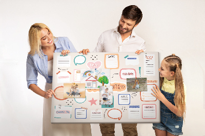 Cork board Colorful vision board